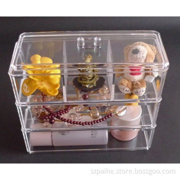Three Layers Acrylic Storage Box with Drawers